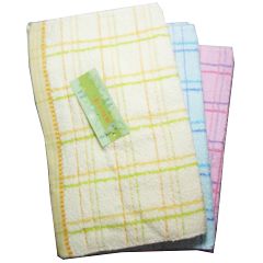 16兩色紗彩條童巾/打-台製