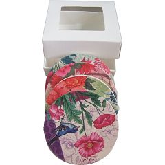 4入圓形吸水陶瓷杯墊 X