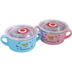 SH-382粉 #304 鄉村兒童碗9CM(小