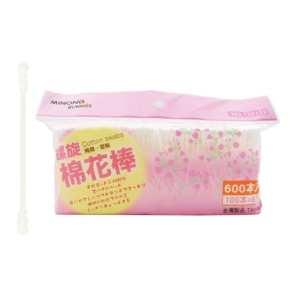 G132152 米諾諾螺旋棉花棒(6包入