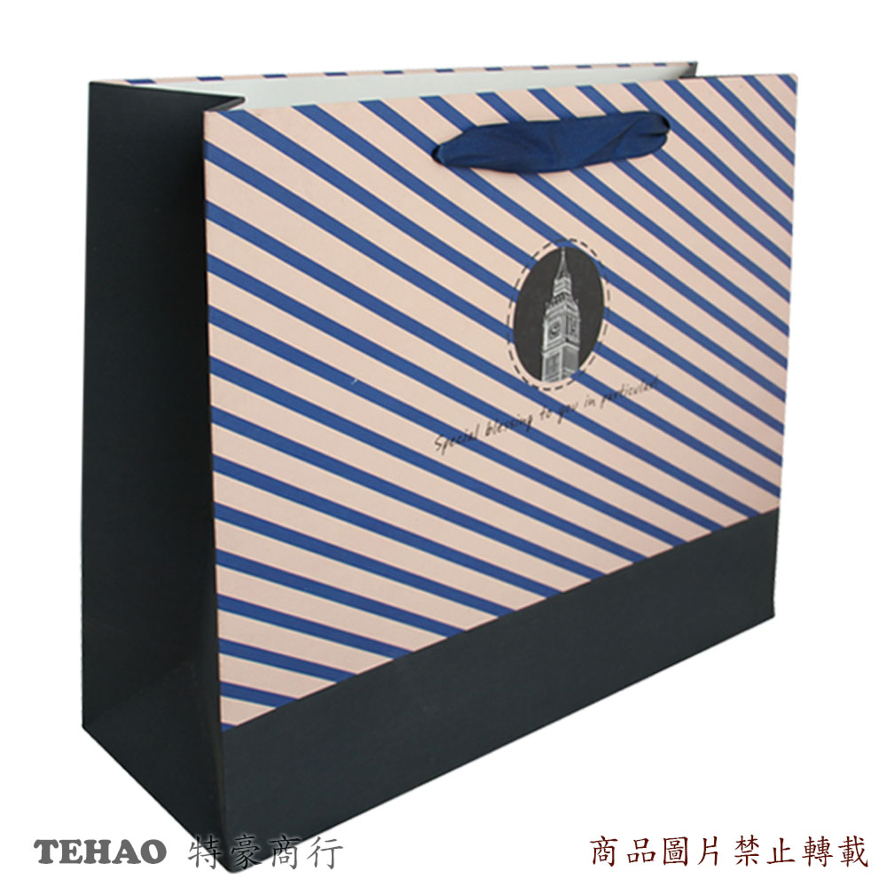 斜紋點點橫式紙袋(32*26*11)0024